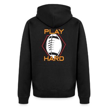 Football américain - Veste à capuche bio Premium Unisexe - noir - Dos - Nico (187cm)