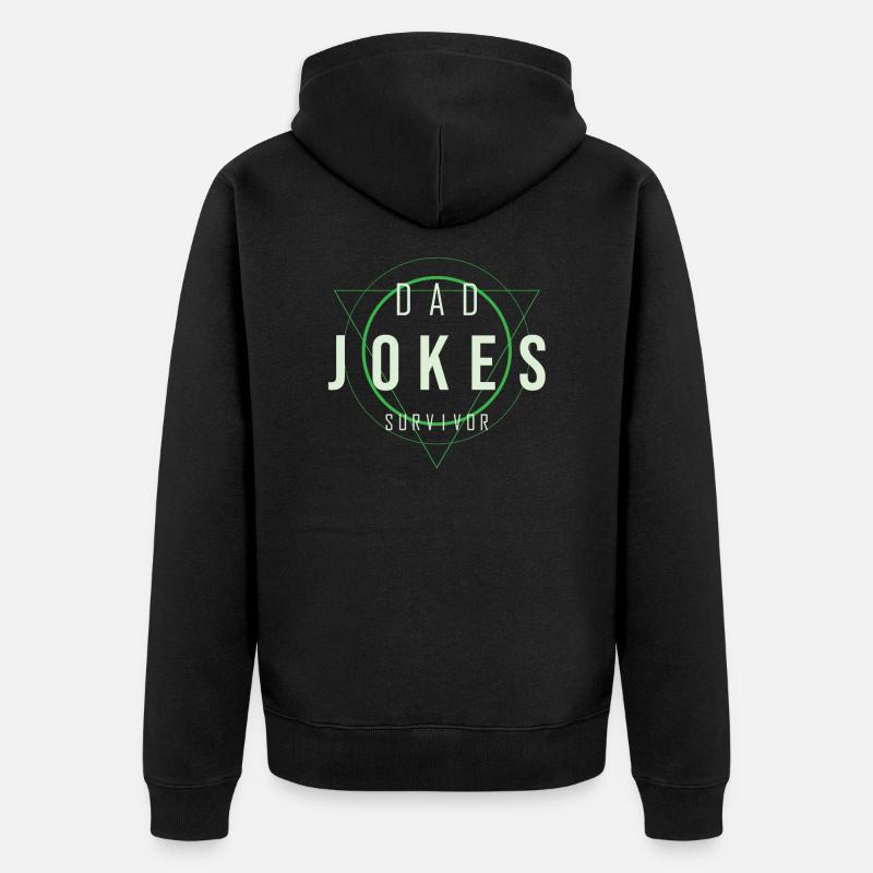 Blagues de papa - Veste à capuche bio Premium Unisexe - noir