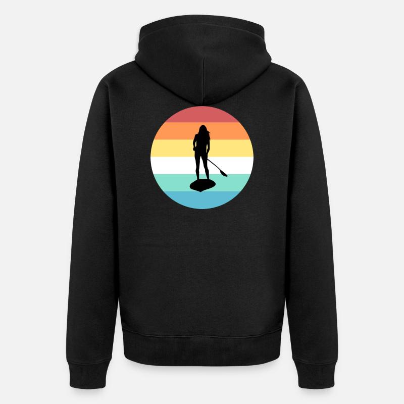 Stand Up Paddle - Veste à capuche bio Premium Unisexe - noir
