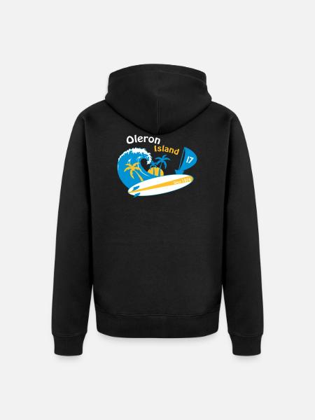 Ile d'Oléron - Veste à capuche bio Premium Unisexe - noir