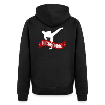 Kickboxing cadeau sports de combat - Veste à capuche bio Premium Unisexe - noir - Dos - Nico (187cm)