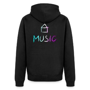 House Music - Veste à capuche bio Premium Unisexe - noir - Dos - Nico (187cm)