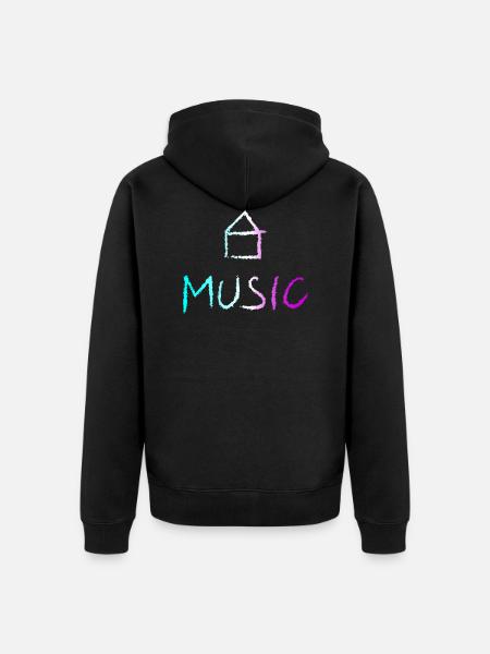 House Music - Unisex Premium Organic Zip Hoodie - black