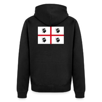 Drapeau de la Sardaigne - Veste à capuche bio Premium Unisexe - noir - Dos - Nico (187cm)