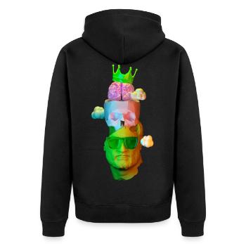 En pensant à l'été - Veste à capuche bio Premium Unisexe - noir - Dos - Nico (187cm)