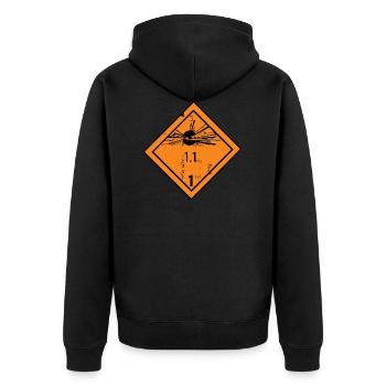 Pyro Fireworks New Year's Eve - Unisex Premium Organic Zip Hoodie - black - Back - Nico (187cm)