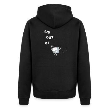 Je suis hors de contrôle - Veste à capuche bio Premium Unisexe - noir - Dos - Nico (187cm)