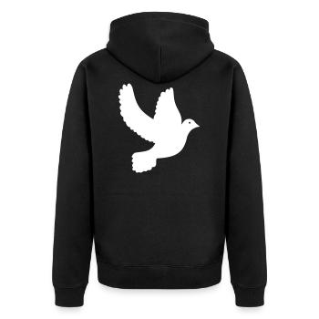 colombe - Veste à capuche bio Premium Unisexe - noir - Dos - Nico (187cm)