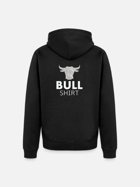 Bull shirt - Unisex Premium Organic Zip Hoodie - black