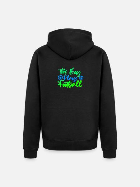 Soccer boy - Unisex Premium Organic Zip Hoodie - black