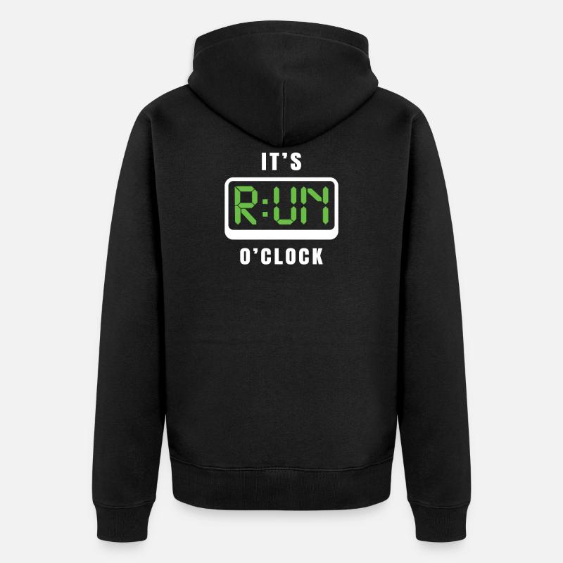 ITS RUN O CLOCK - Veste à capuche bio Premium Unisexe - noir