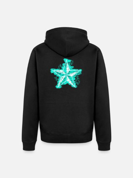 North star - Unisex Premium Organic Zip Hoodie - black