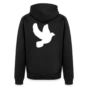 Colombe - Veste à capuche bio Premium Unisexe - noir - Dos - Nico (187cm)