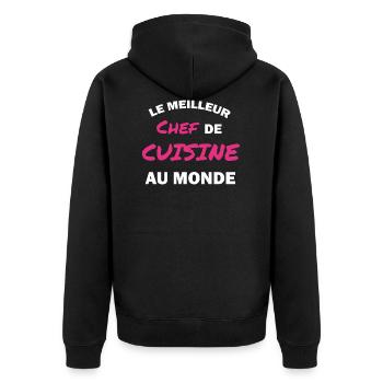 Le Meilleur Chef de Cuisine au Monde - Veste à capuche bio Premium Unisexe - noir - Dos - Nico (187cm)