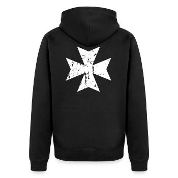 Templier noir - Veste à capuche bio Premium Unisexe - noir - Dos - Nico (187cm)