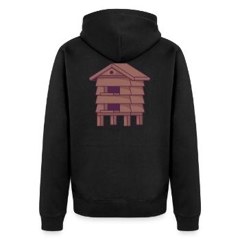 Une ruche Woodend - Veste à capuche bio Premium Unisexe - noir - Dos - Nico (187cm)