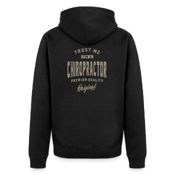 Je suis un chiropraticien - Veste à capuche bio Premium Unisexe - noir - Dos - Nico (187cm)