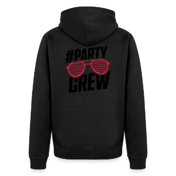 lunettes de soleil party crew - Veste à capuche bio Premium Unisexe - noir - Dos - Nico (187cm)