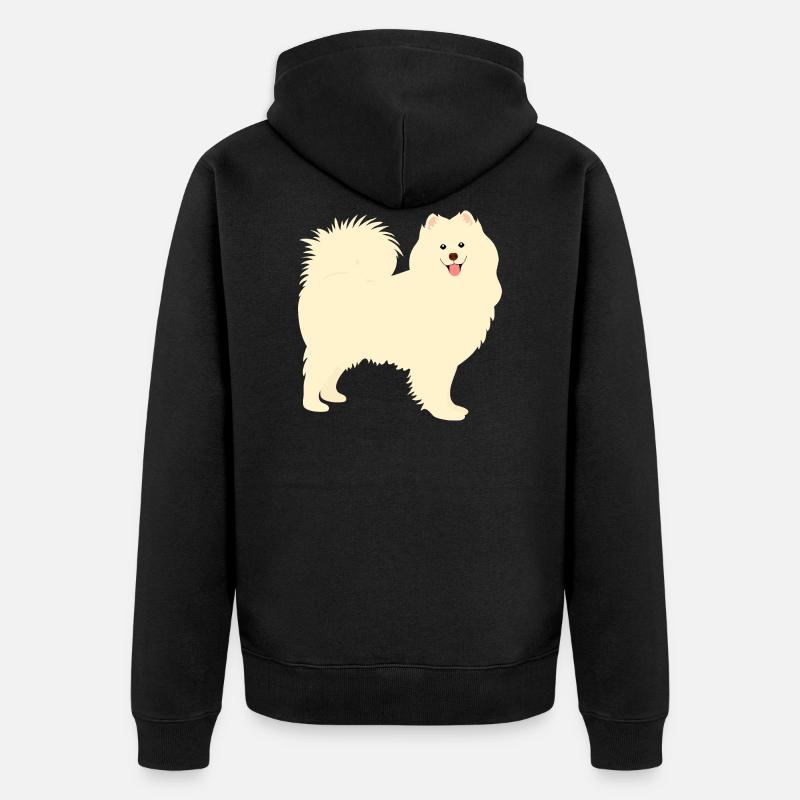 Chien samoyed - Veste à capuche bio Premium Unisexe - noir