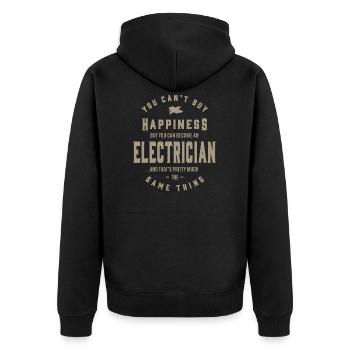 Électricien - Veste à capuche bio Premium Unisexe - noir - Dos - Nico (187cm)