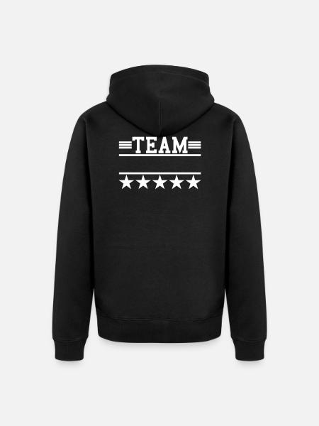Team stars - Unisex Premium Organic Zip Hoodie - black
