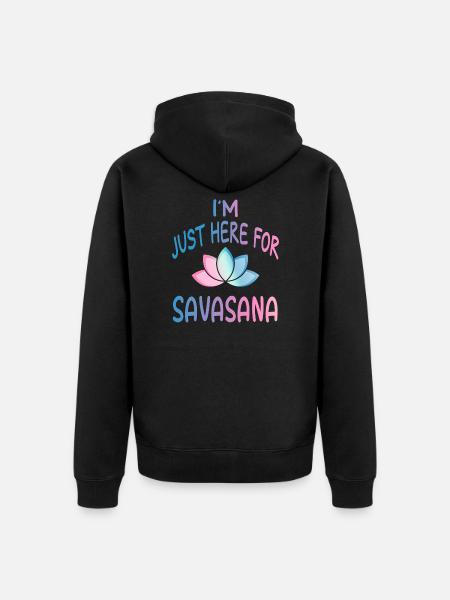 Yoga savasana - Unisex Premium Organic Zip Hoodie - black