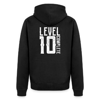 10 Birthday Level 10 Complete Player Funny - Unisex Premium Organic Zip Hoodie - black - Back - Nico (187cm)