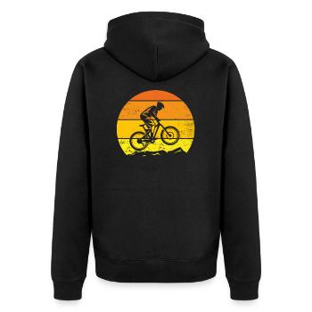 VTT Vélo idée cadeau original pour fan cycliste - Veste à capuche bio Premium Unisexe - noir - Dos - Nico (187cm)