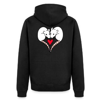 Coeur de souris - Veste à capuche bio Premium Unisexe - noir - Dos - Nico (187cm)