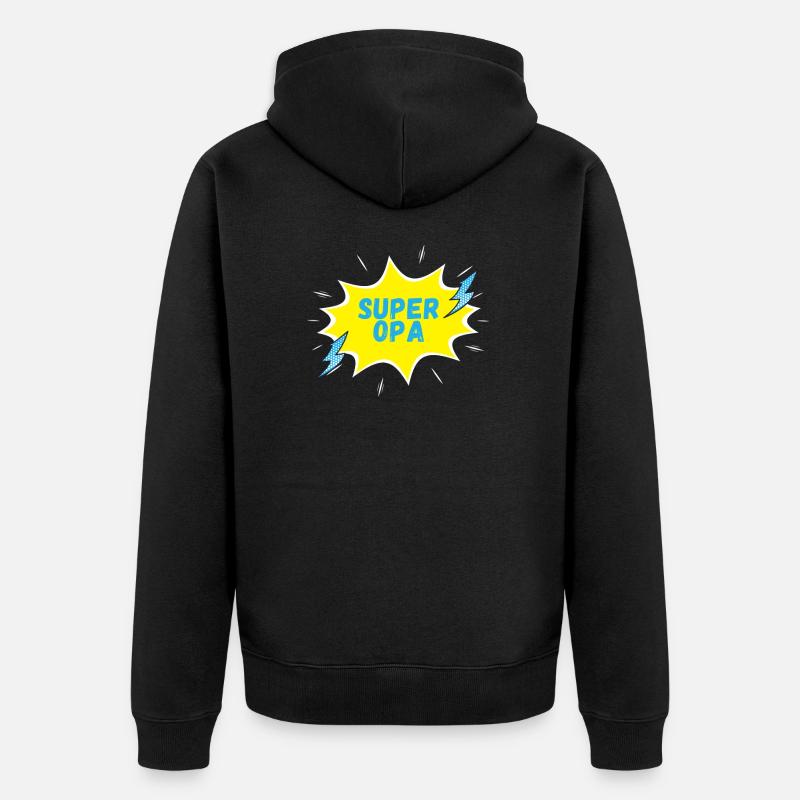SUPER GRANDPA! - Veste à capuche bio Premium Unisexe - noir