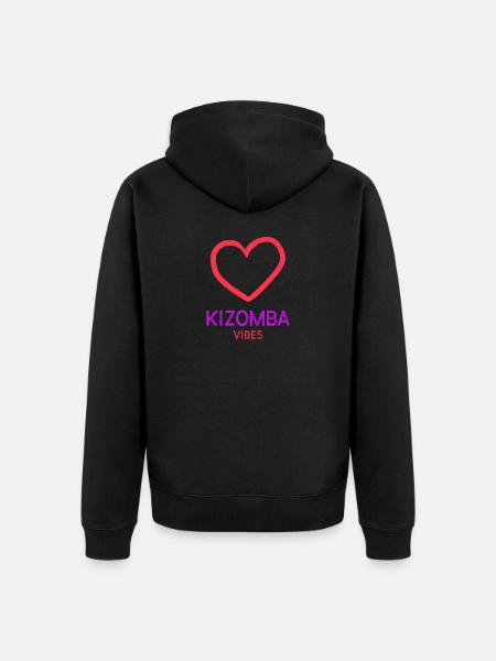 Kizomba Heart Dance Good Vibes - Unisex Premium Organic Zip Hoodie - black