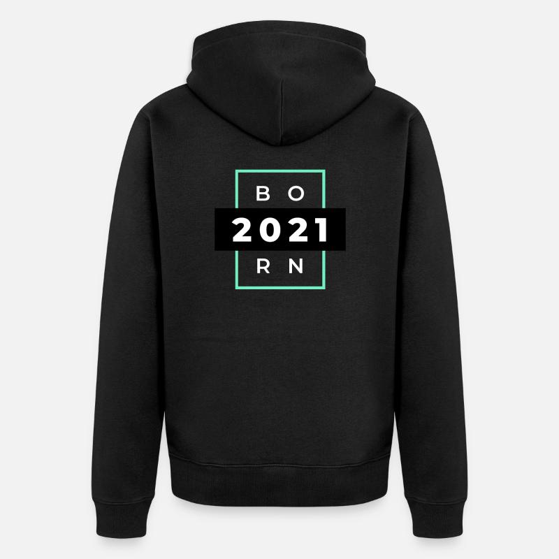 BORN 2021 - Veste à capuche bio Premium Unisexe - noir