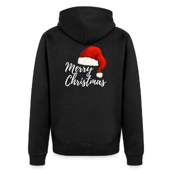 JOYEUX NOËL - JOYEUX NOËL !!! - Veste à capuche bio Premium Unisexe - noir - Dos - Nico (187cm)