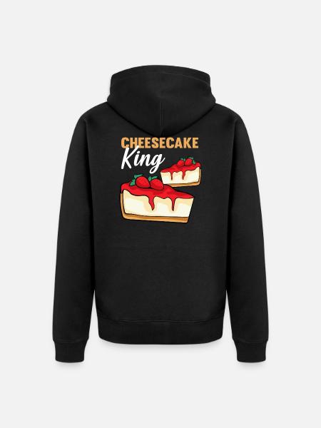 Cheesecake King - Unisex Premium Organic Zip Hoodie - black
