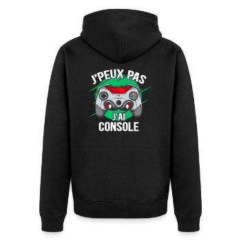 J'peux Pas J'ai Console Humour Gamer Cadeau Ado - Veste à capuche bio Premium Unisexe - noir - Dos - Nico (187cm)