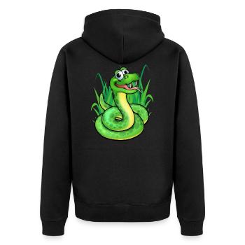 Serpent - Veste à capuche bio Premium Unisexe - noir - Dos - Nico (187cm)