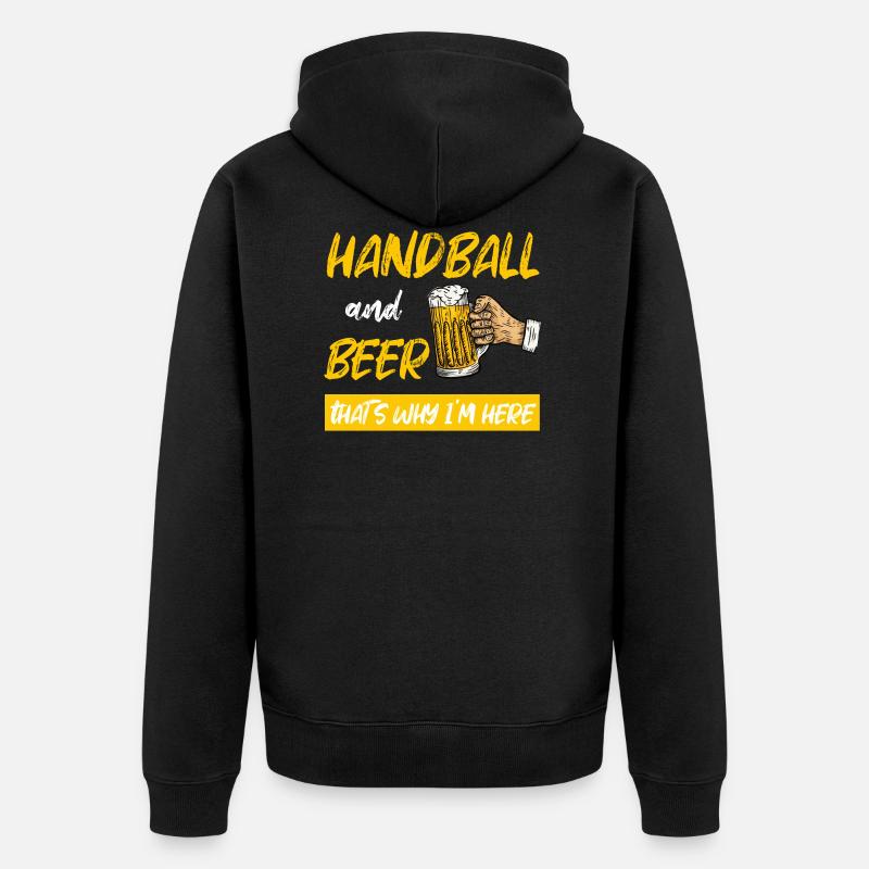 handball beer - Veste à capuche bio Premium Unisexe - noir