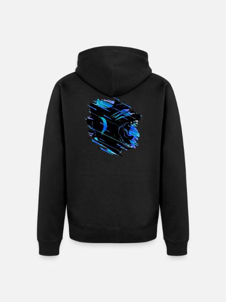 Monstercat Blue Mix - Unisex Premium Bio Zip Hoodie - Schwarz