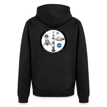ESA Retro Apollo 11 Rétro Astronaute rétro - Veste à capuche bio Premium Unisexe - noir - Dos - Nico (187cm)