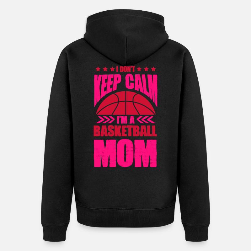 Basket keep calm maman - Veste à capuche bio Premium Unisexe - noir