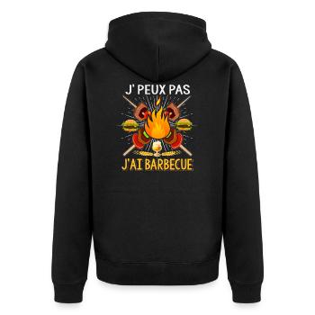J'Peux Pas Barbecue Humour BBQ Grill - Veste à capuche bio Premium Unisexe - noir - Dos - Nico (187cm)
