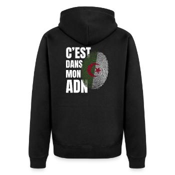 ADN Algérien Drapeau Algérien Fier Cadeau - Veste à capuche bio Premium Unisexe - noir - Dos - Nico (187cm)