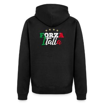 Forza Italia Cadeau Supporter Italiens Football - Veste à capuche bio Premium Unisexe - noir - Dos - Nico (187cm)