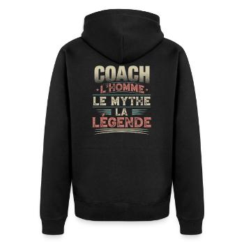 Coach L'homme Le Mythe La Légende Cadeau - Veste à capuche bio Premium Unisexe - noir - Dos - Nico (187cm)