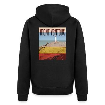 Mont Ventoux Cycliste Montagne Alpes France - Veste à capuche bio Premium Unisexe - noir - Dos - Nico (187cm)