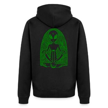 Alien 4:20 Haute Vie - Veste à capuche bio Premium Unisexe - noir - Dos - Nico (187cm)