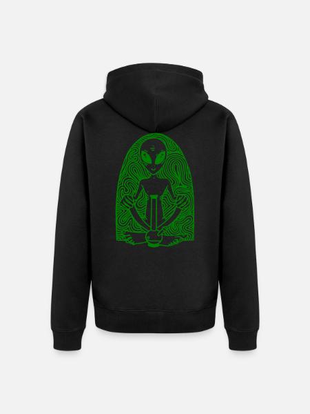 Alien 4:20 High Life - Unisex Premium Organic Zip Hoodie - black