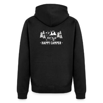 Happy Camper Retro Vintage Van Life Campen - Veste à capuche bio Premium Unisexe - noir - Dos - Nico (187cm)