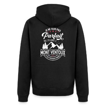 Ascencion Du Mont Ventoux Cadeau Cycliste Humour - Veste à capuche bio Premium Unisexe - noir - Dos - Nico (187cm)