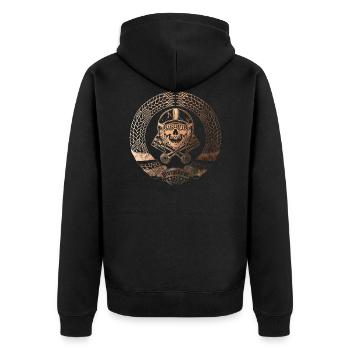 DDR - Blood Type 1:50 - Vintage Copper Edition - Unisex Premium Organic Zip Hoodie - black - Back - Nico (187cm)